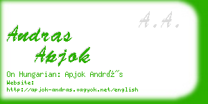 andras apjok business card